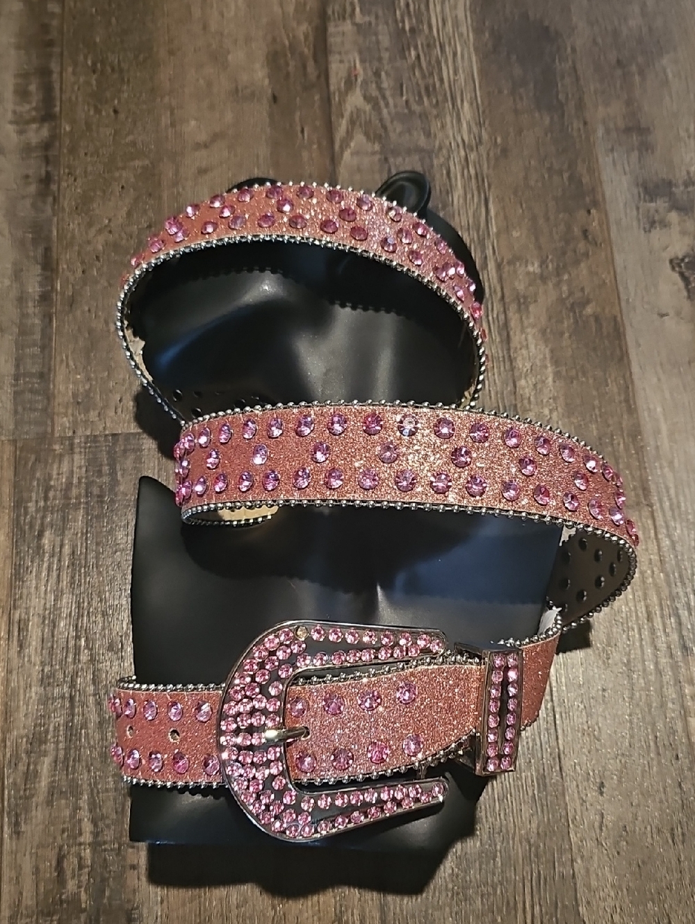 O 2x Pink Bling, Sparkle Glitter 59 Inch Belt